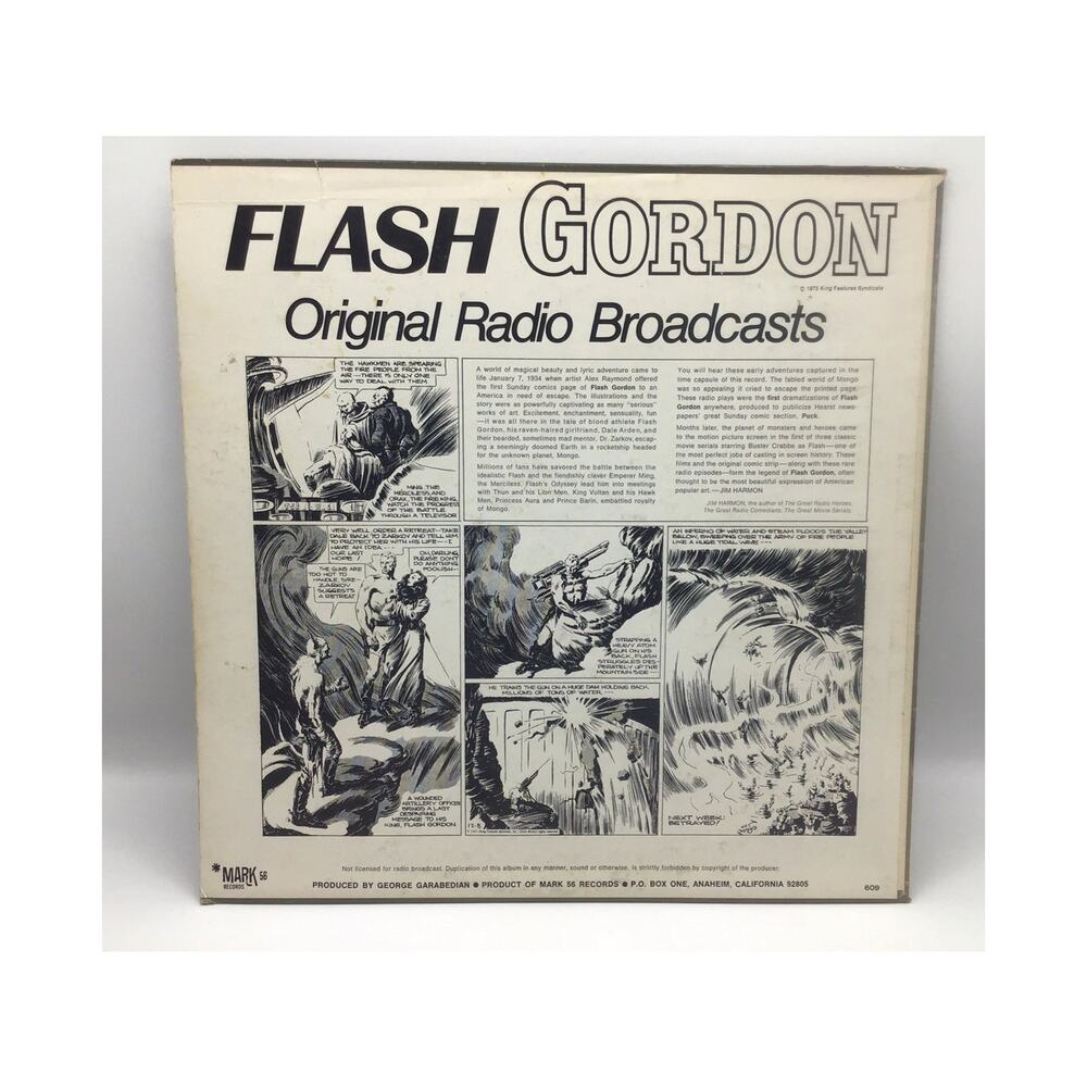 Flash Gordon Original Radio Broadcasts Vinyl LP 1973 Mark 56 - Picture 2 of 2